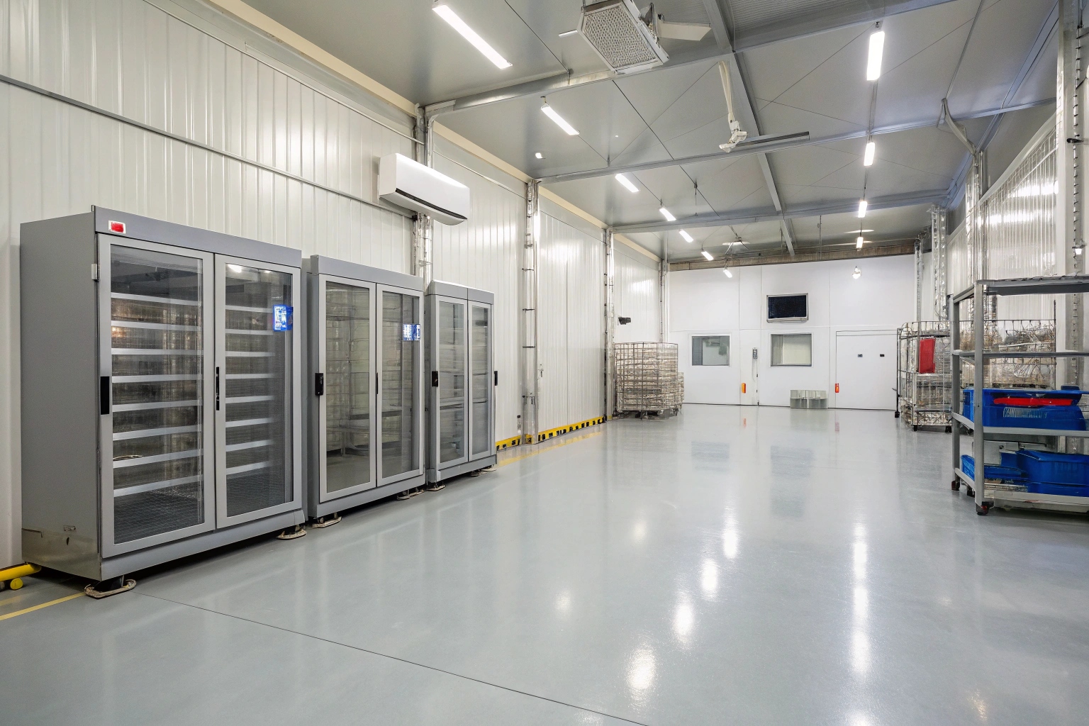 Cold storage warehouse with specialised epoxy flooring for temperature-controlled environments